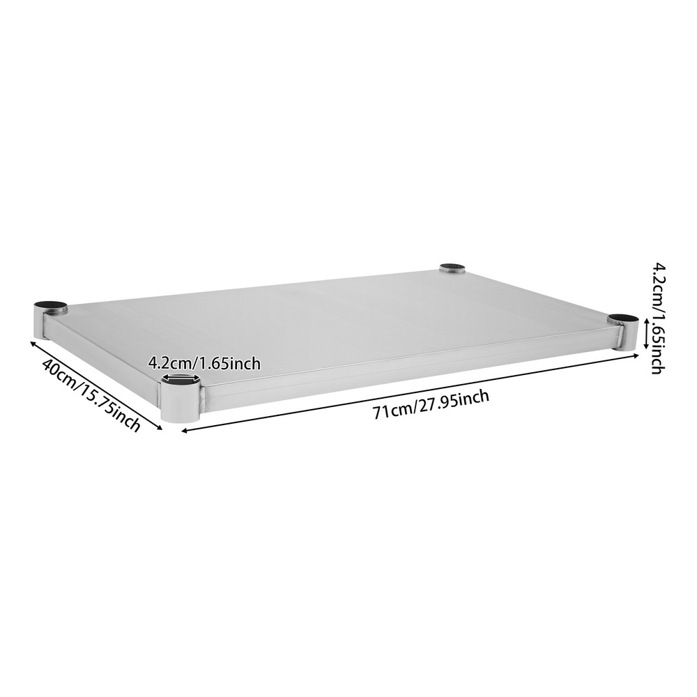 Stainless Steel Adjustable Under Shelf for Work Table - 220lbs Capacity