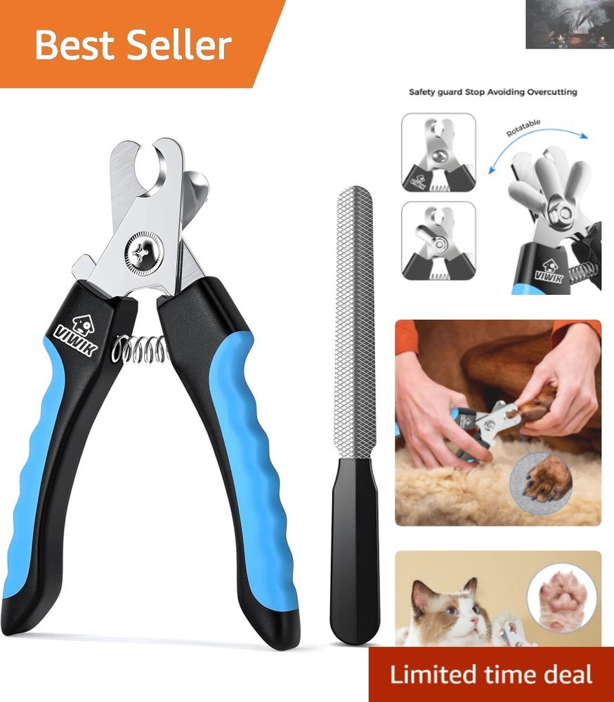 Lightweight Dog Nail Clippers with Quick Sensor & Easy Storage - Perfect Gift!