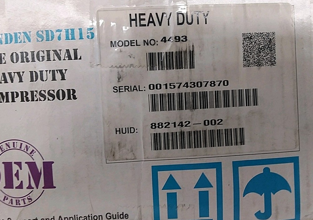 Sanden, 4493, COMP OEM GRADE,