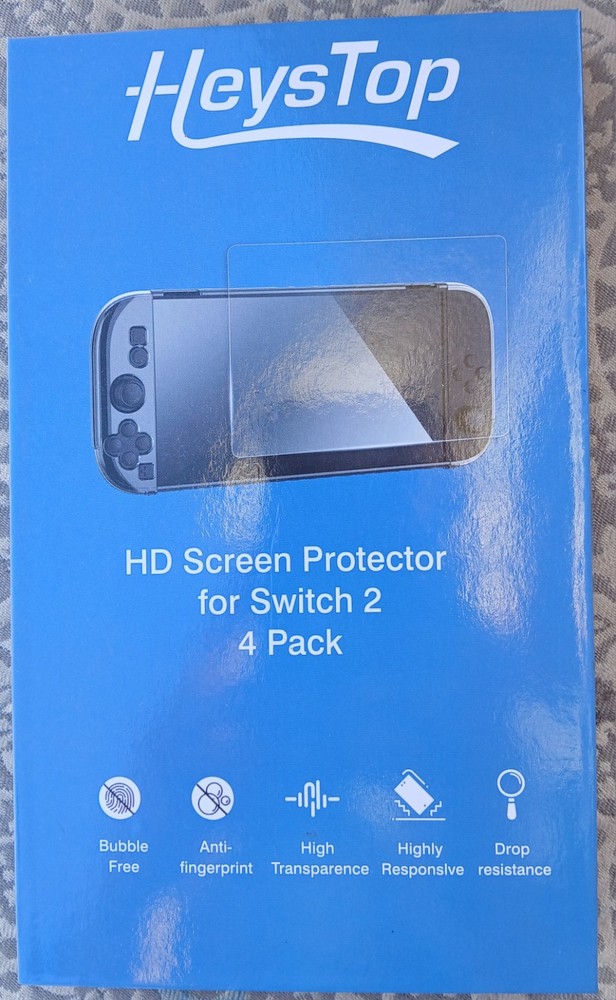 HEYSTOP 4 Pack Switch 2 Screen Protector for Nintendo Switch-NEW IN ORIG BOX