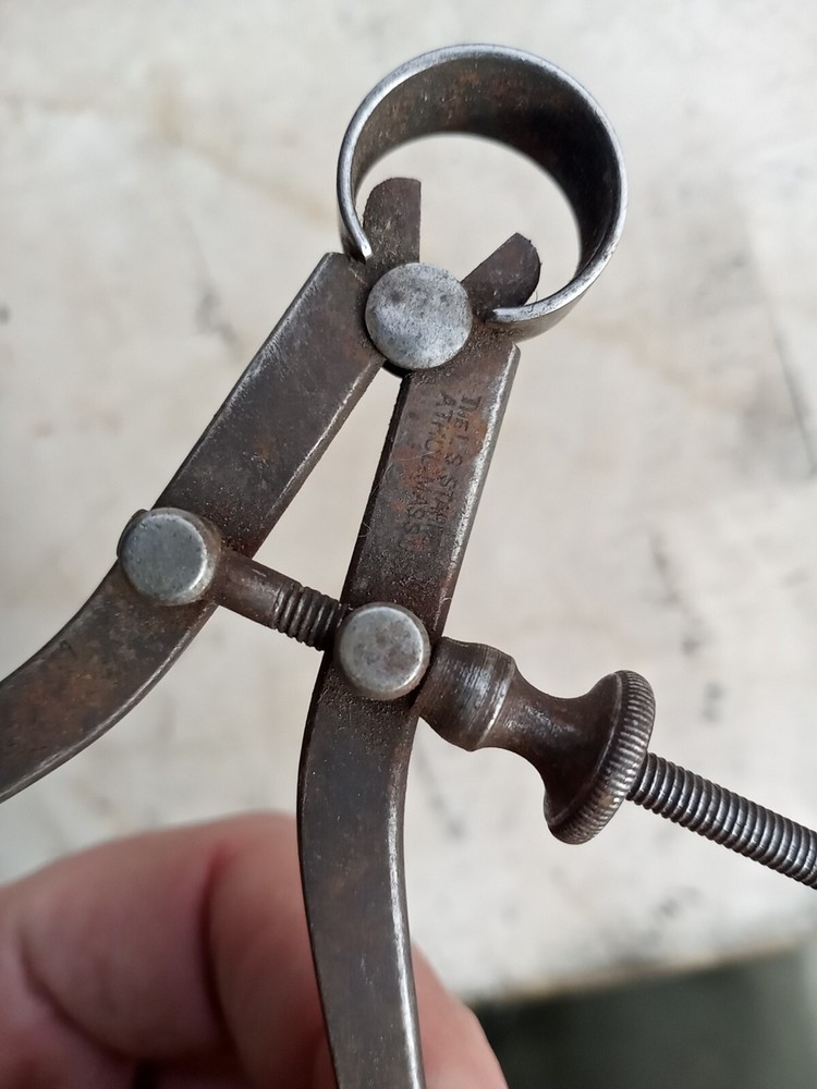 Vtg 4 Starrett Spring Type Outside/Inside Caliper/Divider Quick Spring Nut