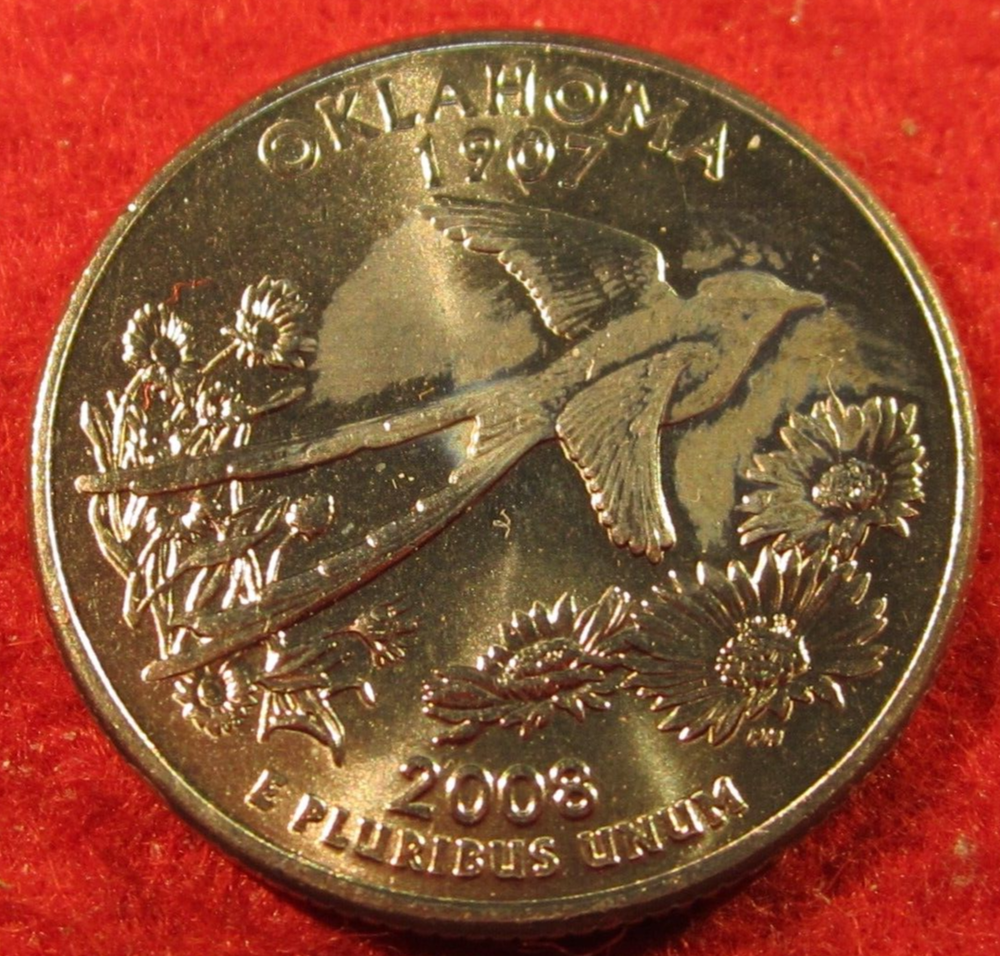2008 D Denver Oklahoma State Clad Quarter - Uncirculated