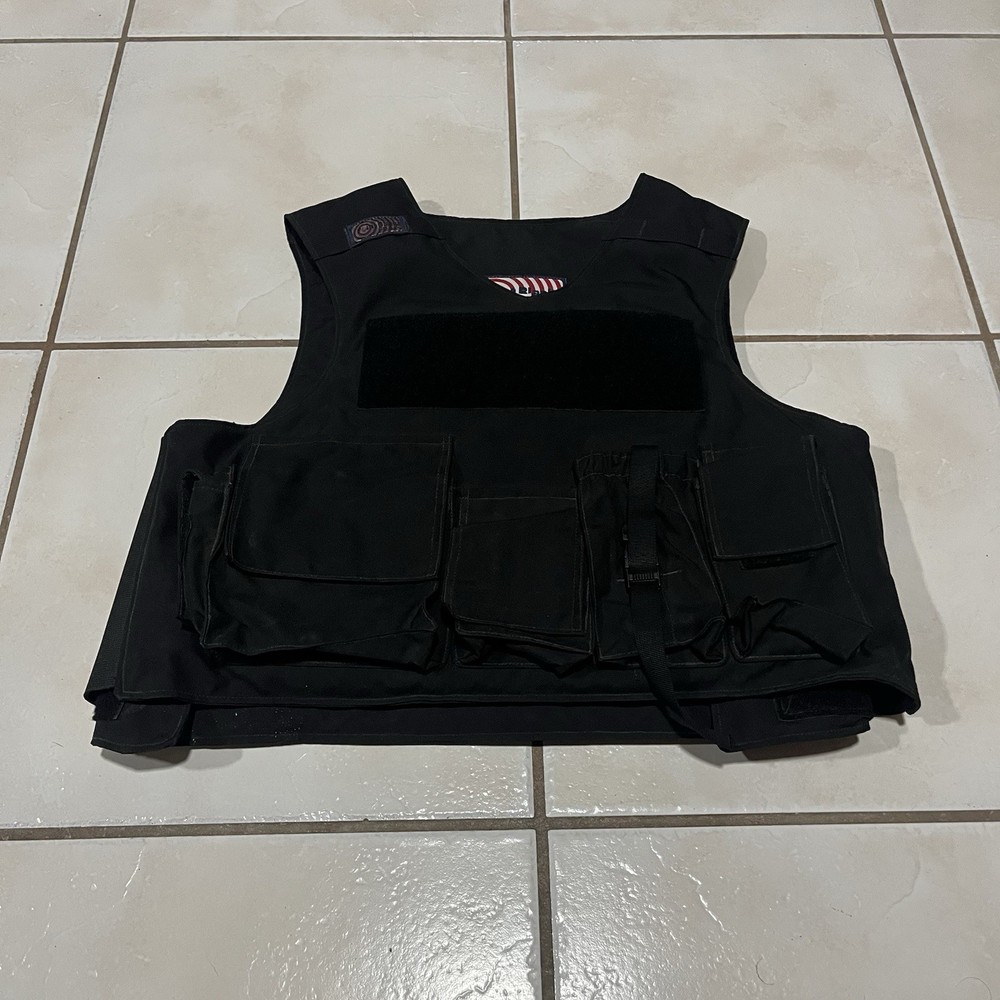 Point Blank Removable Outer Shell Carrier Tactical Vest With Inserts Black Large