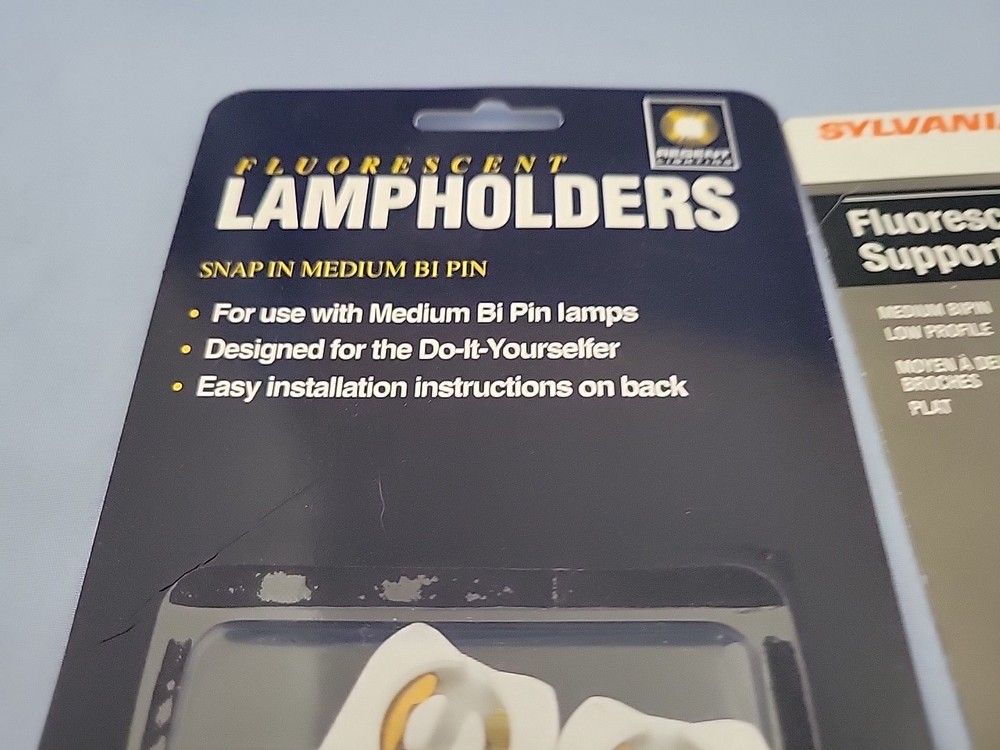 Medium Bi-Pin Fluorescent Lamp Holders - Model 4000-SIC & Another Package