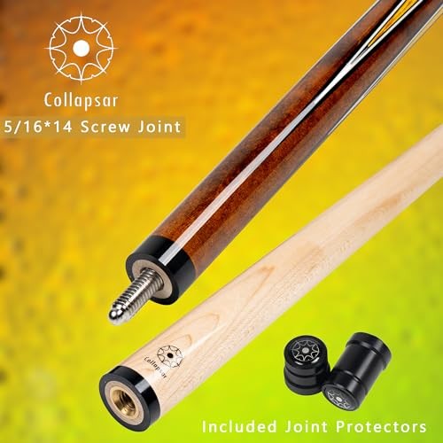CA Pool Stick with 1X1 Hard Case,58" 20 ounce CA009+Joint Protector+Hard Case