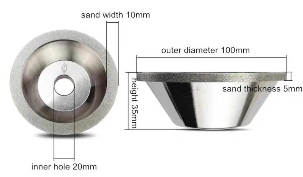 U2 U3 Sharpening Machine Diamond Grinding Wheel Sharpener Accessories 1pc