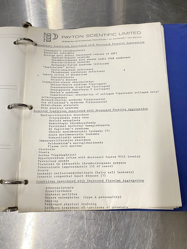 Payton Scientific Inc. Aggregation System 800B - Users Guide / Manual