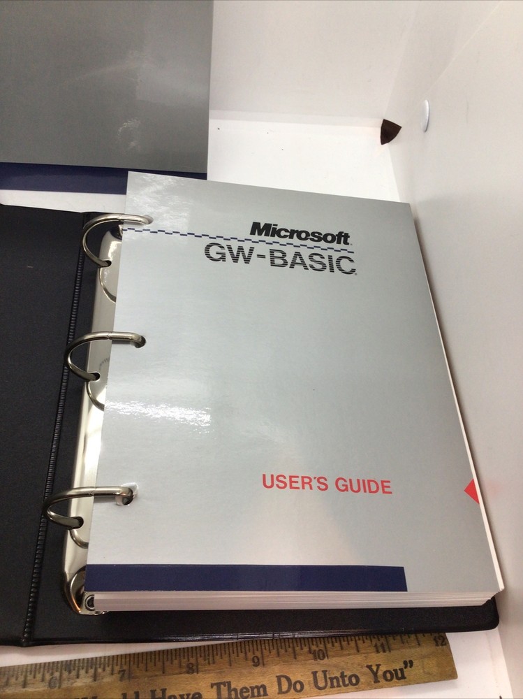 Microsoft MS-DOS & GW-BASIC User's Guide In Hard Cover Protective Case 1986 MINT