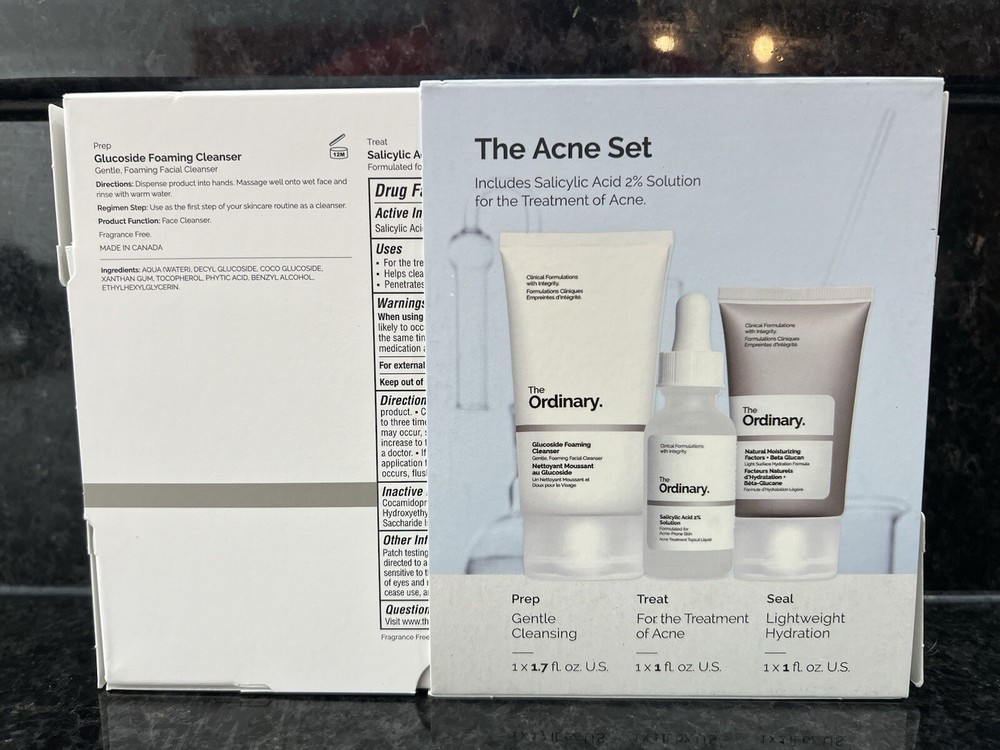 The Ordinary The Acne Set With 2% Salicylic Acid Solution & More
