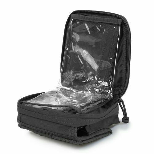 MOLLE Map Pouch Document ID Chart Clear Cover Case Carrier - BLACK