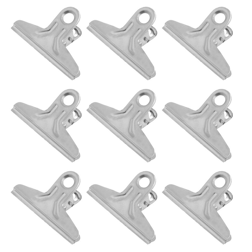 Spring Loaded Stationery Document File Ticket 2.8 Inch Width Binder Clips 10 Pcs