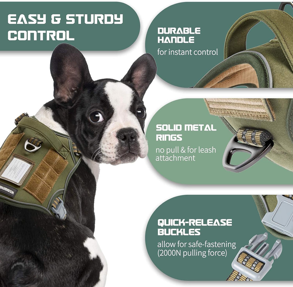 Tactical Dog Harness for Medium Dogs No Pull, Famous TIK Tok No Pull Dog Harness