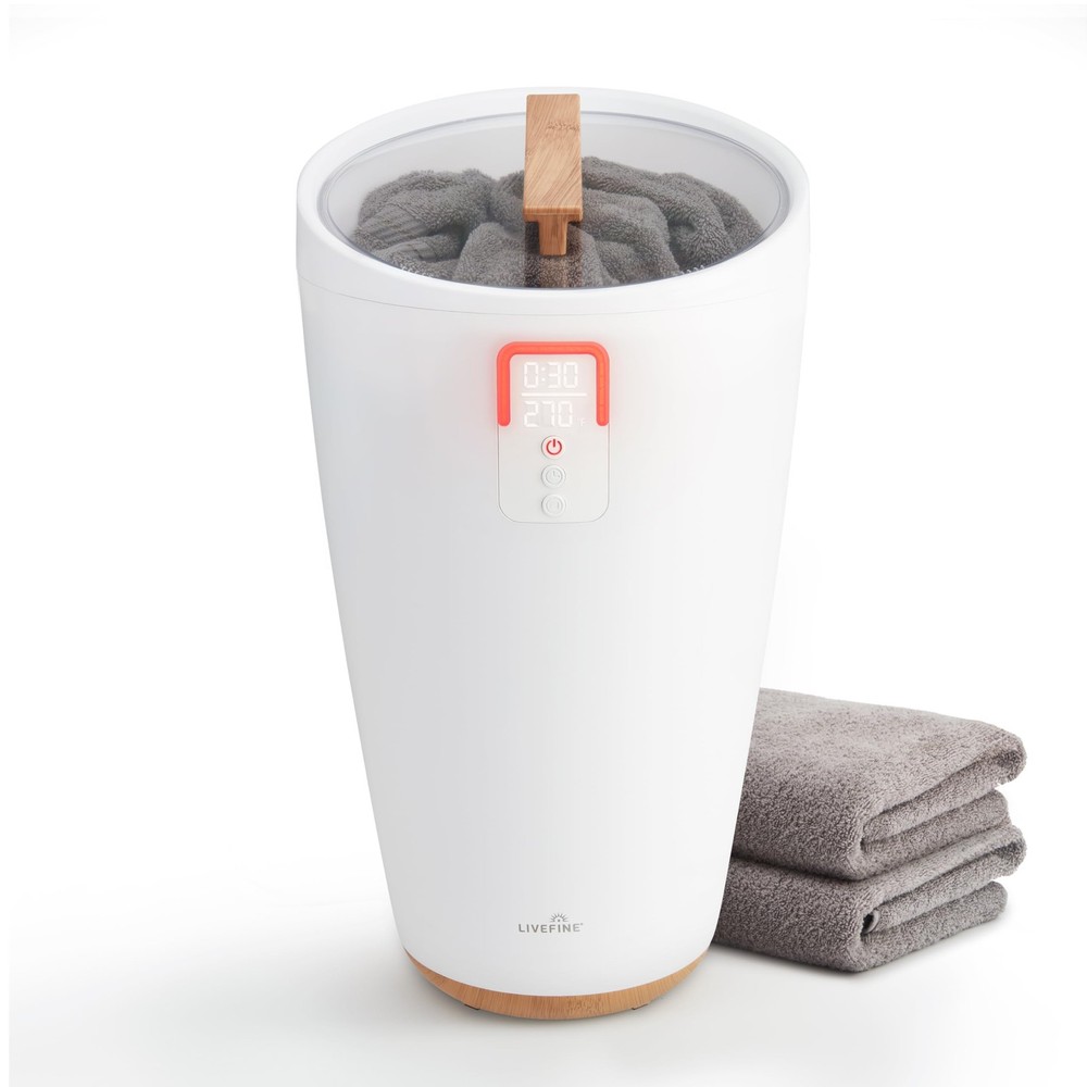 Live Fine Large Bucket Towel Warmer with LED Display and Adjustable Timer