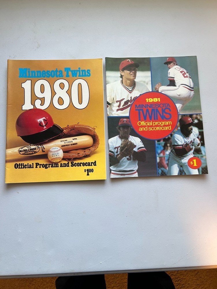 MINNESOTA TWINS BASEBALL PROGRAMS  1980 & 1981 Not Scored Very Nice
