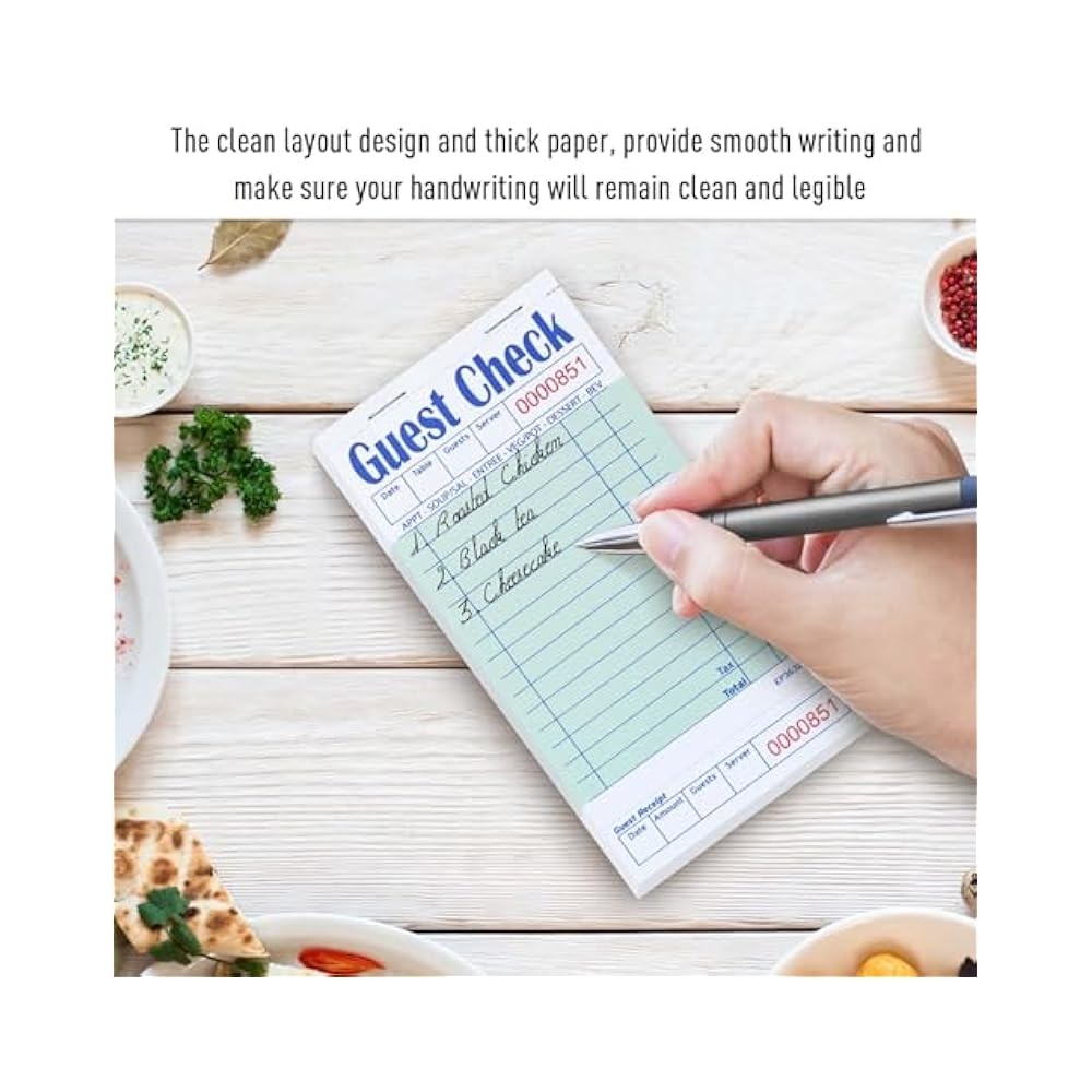 50-Sheet Restaurant Server Order Pads