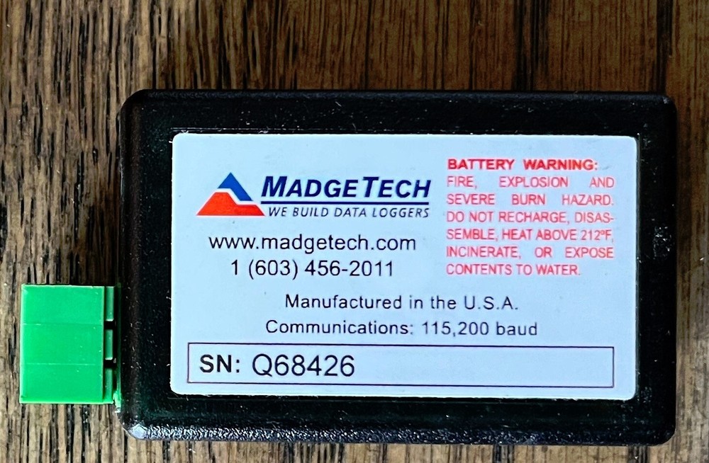 Madgetech Volt101A 160mV Data Logger