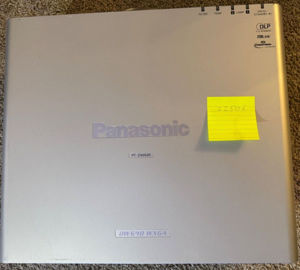 PANASONIC PT-DW640US PROJECTOR 7250 LAMP HOURS