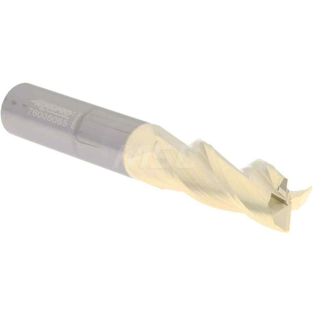 Accupro 3/8" Diam 3 Flute Single End Solid Carbide 0.02" Corner Radius End Mi...