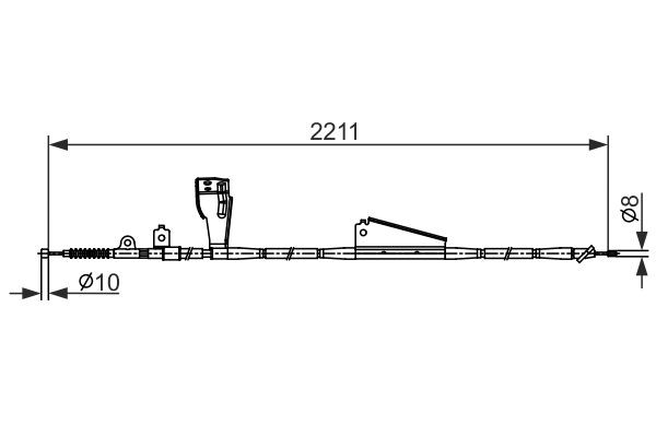 Cable Pull, parking brake BOSCH 1987482424