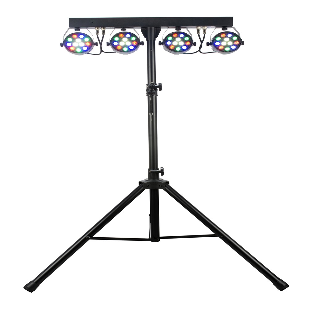 Eliminator Mini Par Bar Lighting System with 4x LED Par Lights+Stand+Remote+Bag