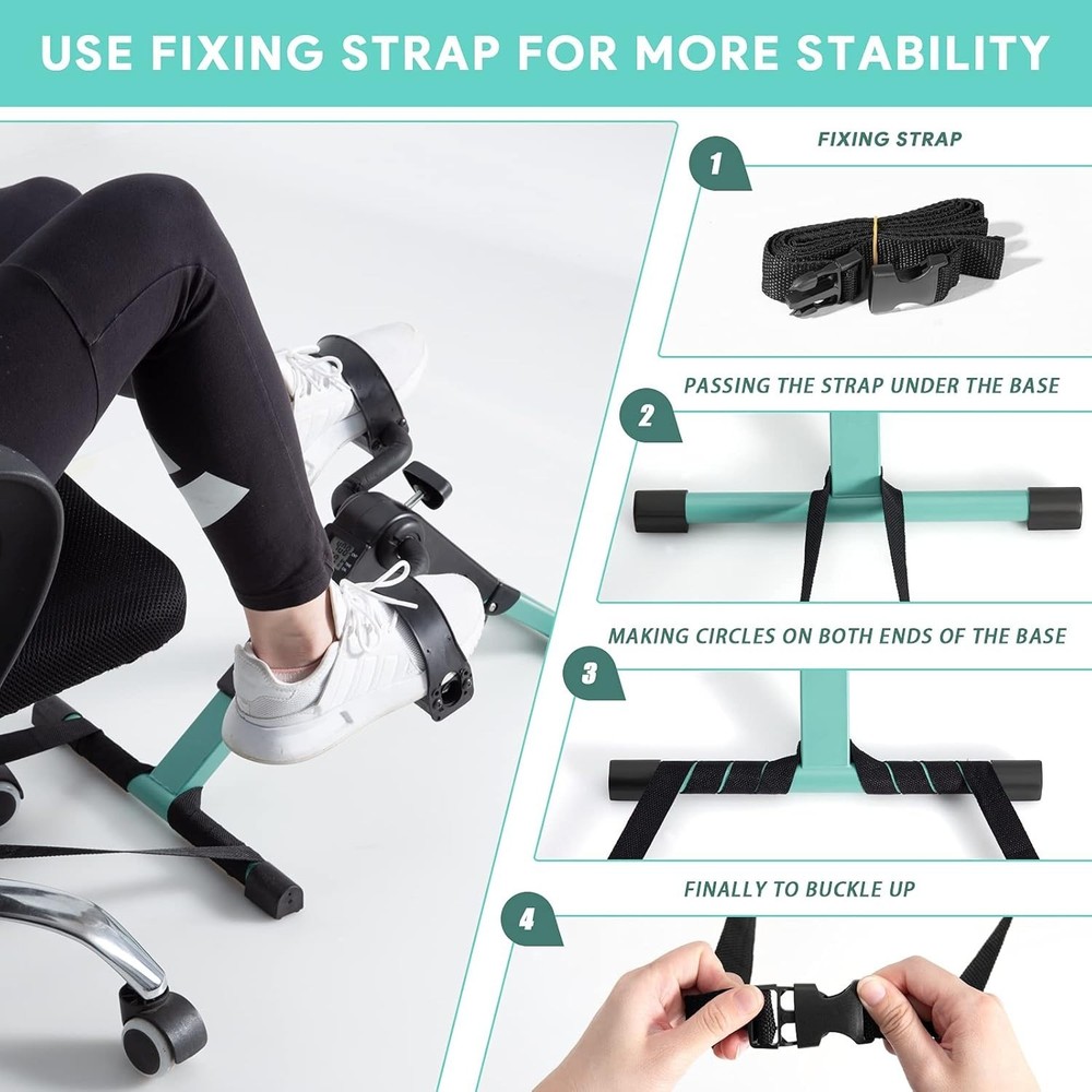 Compact Folding Pedal Exerciser for Arms & Legs - LCD Display & Easy Assembly