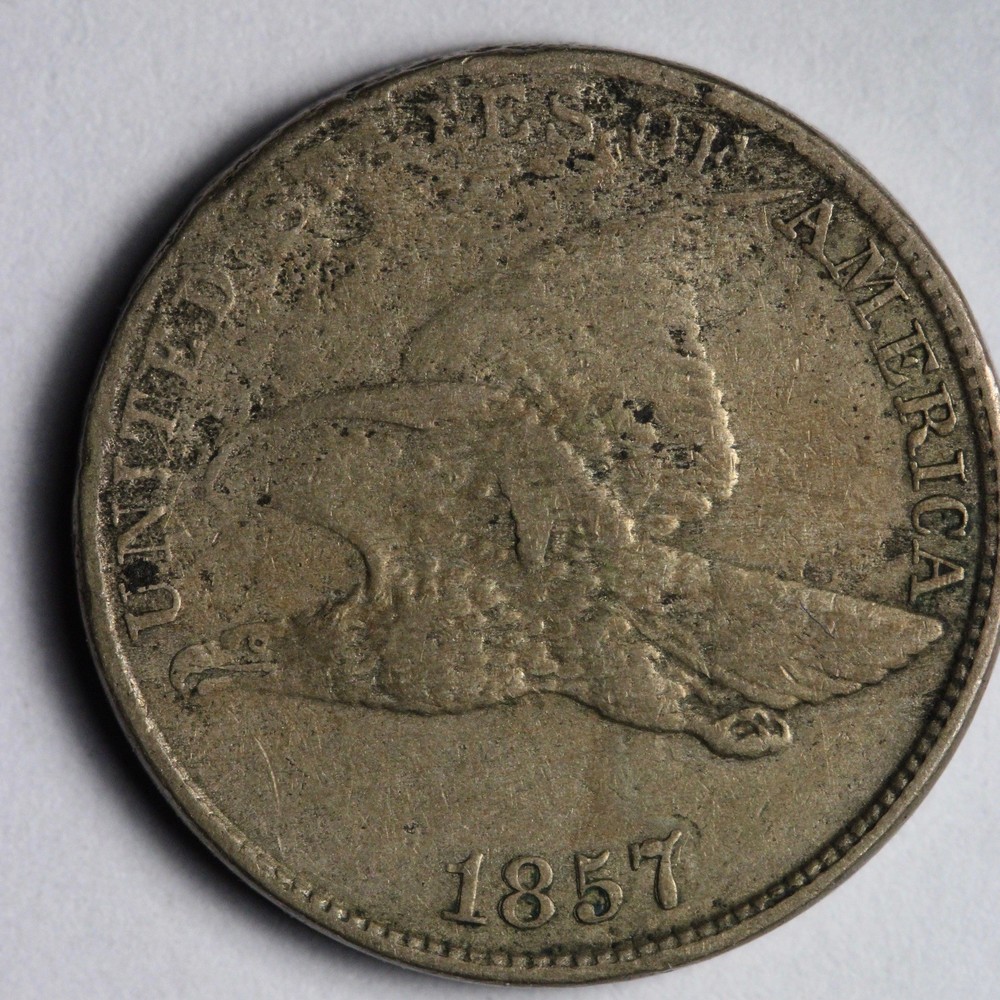 1857 Flying Eagle Cent Penny FINE MPD E186 GJTY