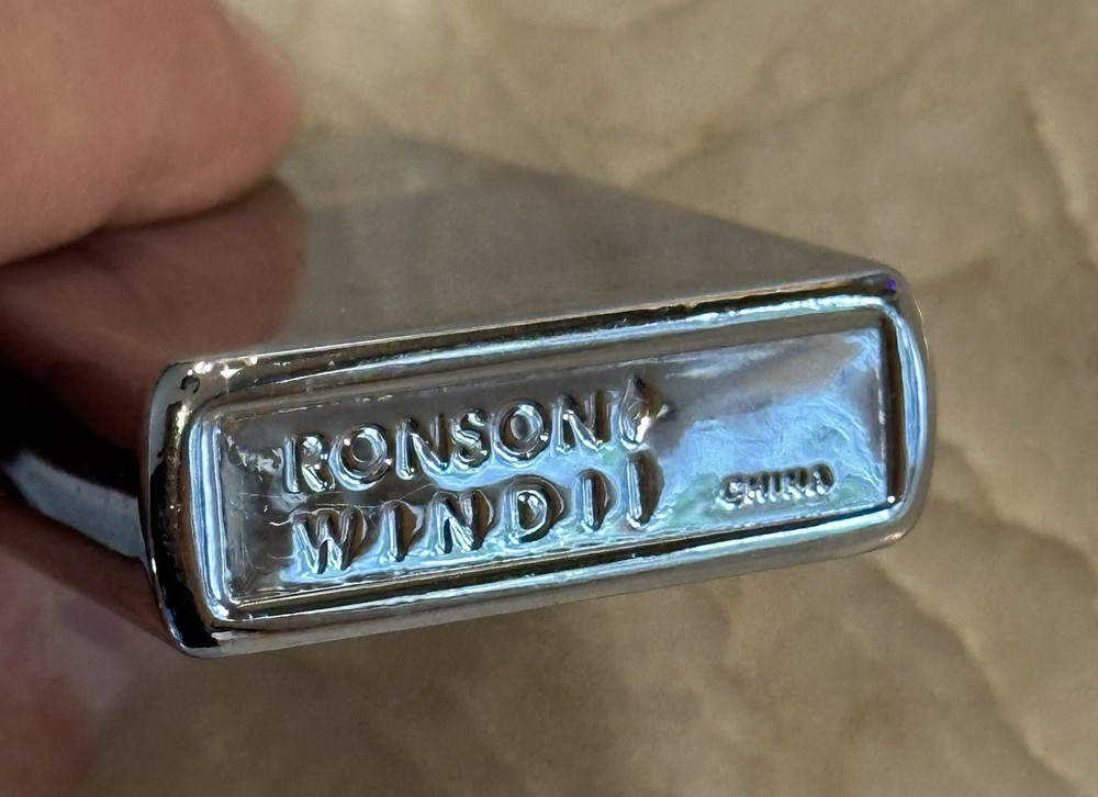 Ronson Wind II Shiny Chrome Windproof Lighter Sparks Nice