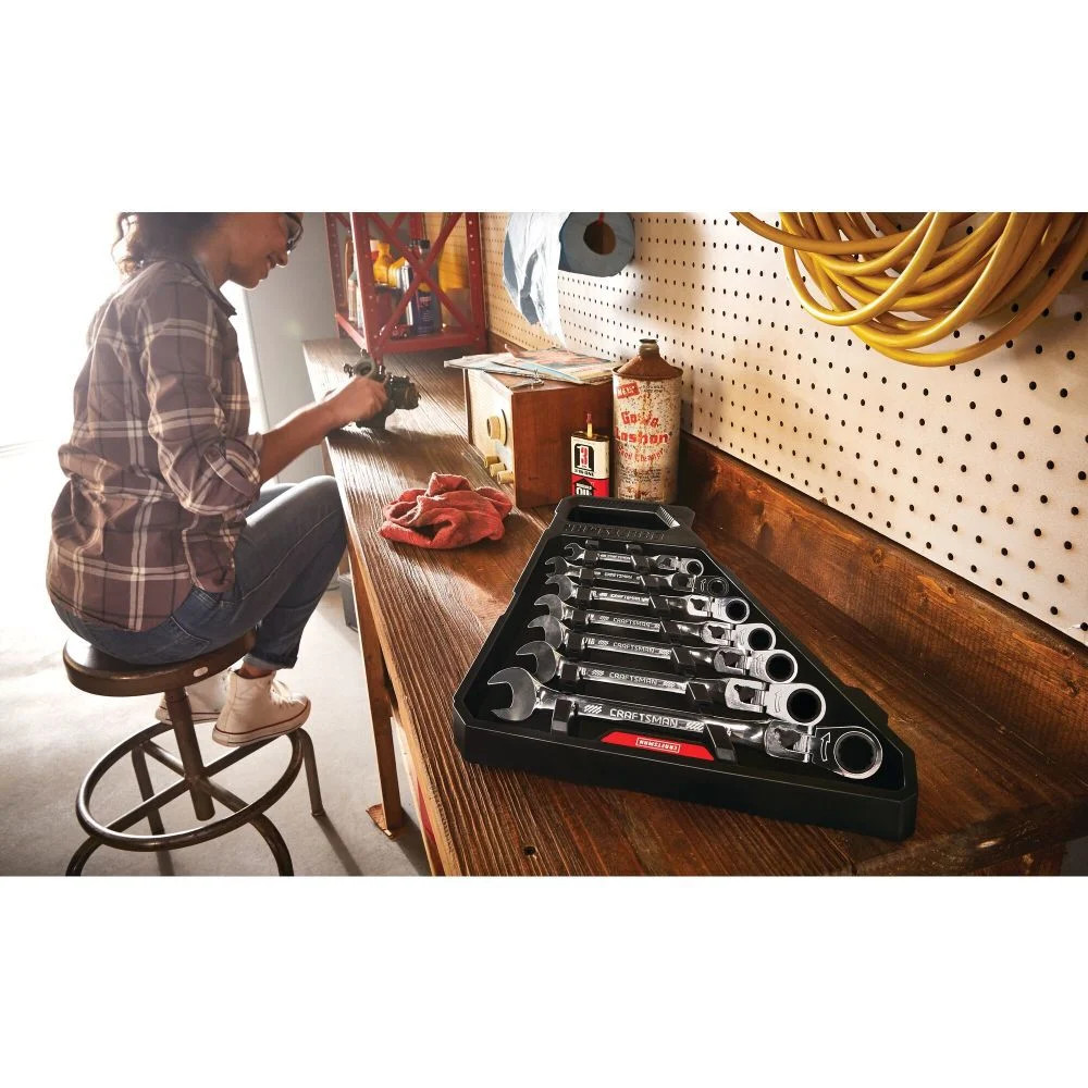 Craftsman Sae Raised-Panel Combination Wrench Set, 11 Piece