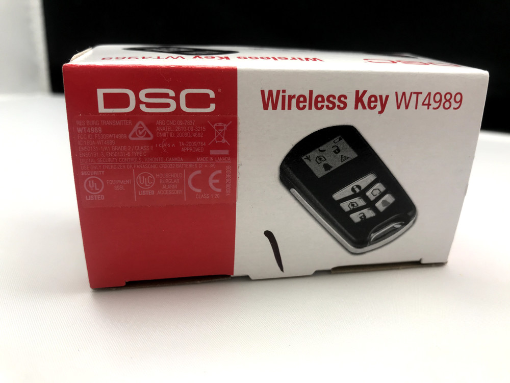 DSC WT4989 4 Button Wireless Backlit Security Key Fob With Icon Display