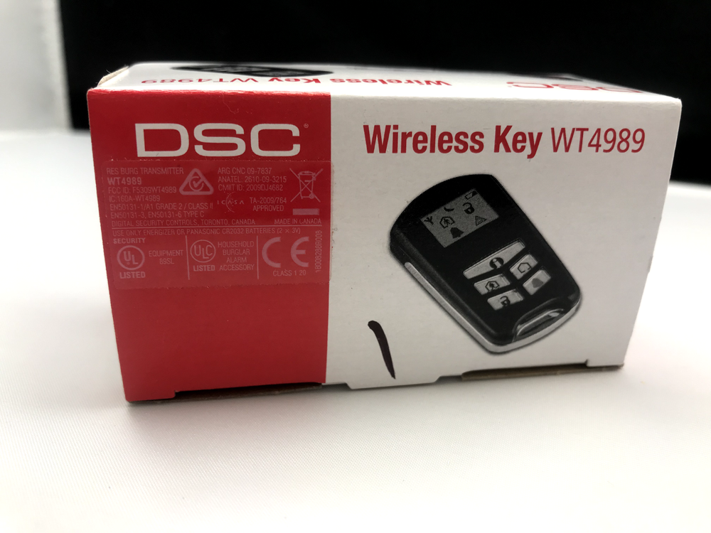 DSC WT4989 4 Button Wireless Backlit Security Key Fob With Icon Display