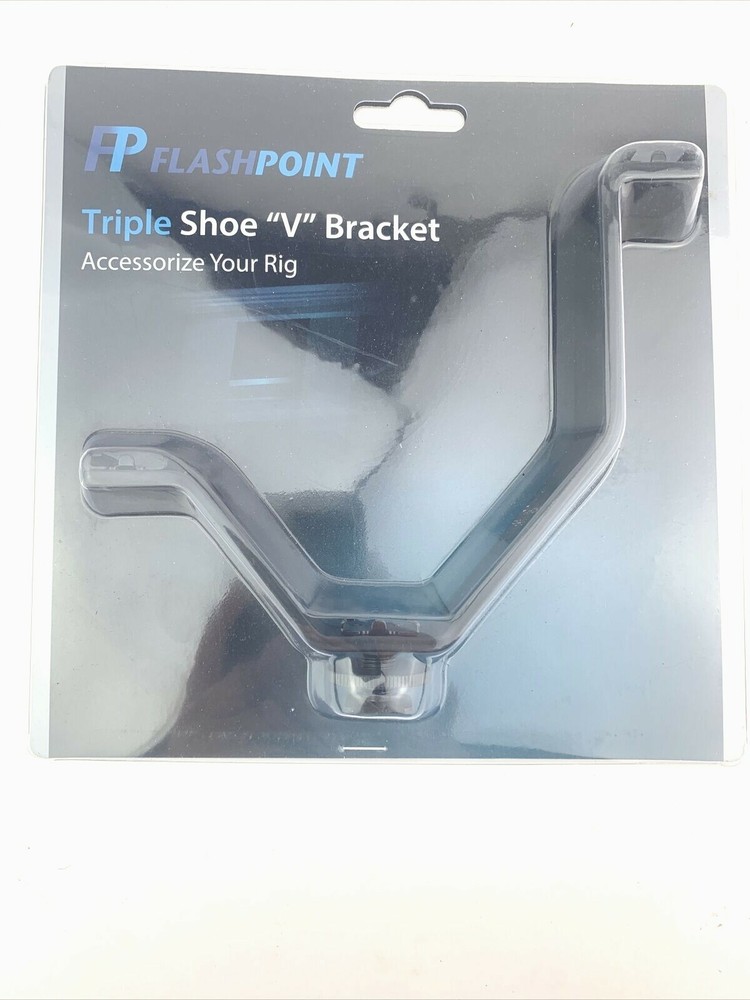 Flashpoint Triple Shoe Mount V-Bracket For DSLR Camera