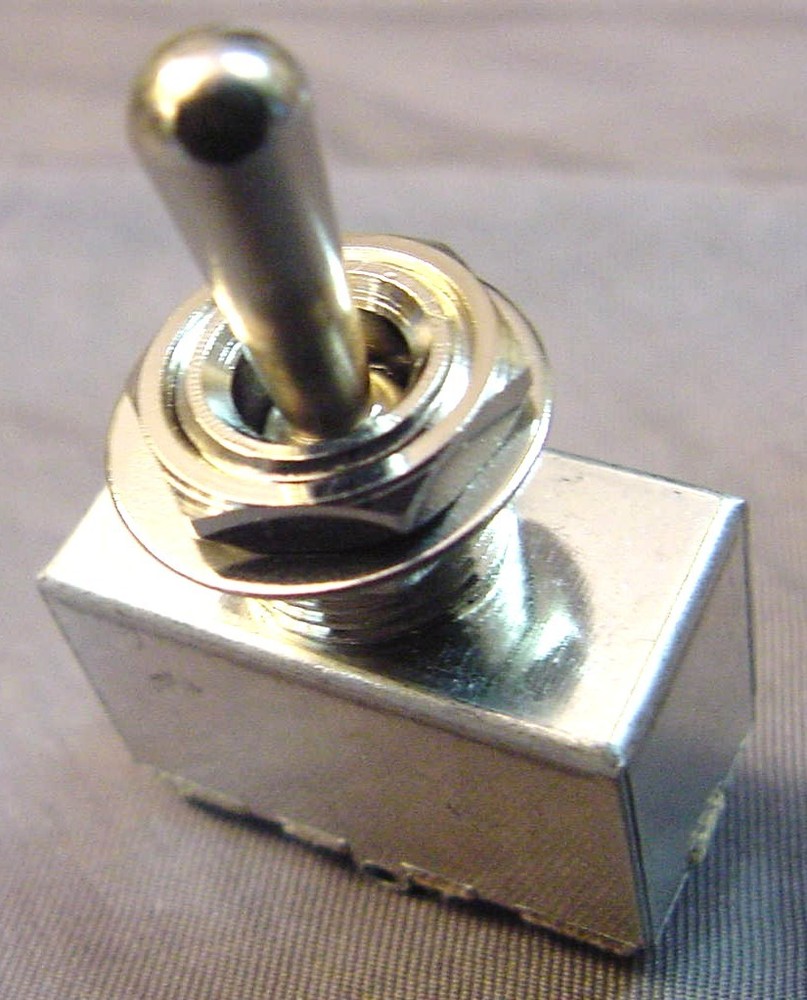 CHROME ELECTRIC GUITAR BOX STYLE 3 WAY TOGGLE SWITCH