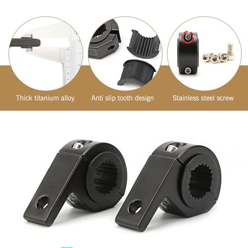 2 PCS Motorcycle Spotlight Bracket, Motorcycle Horizontal Light Mount Clamp