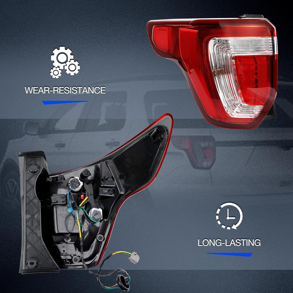 Left Tail Light Assembly Compatible with 2016-2019 Ford Explorer Police Intercep