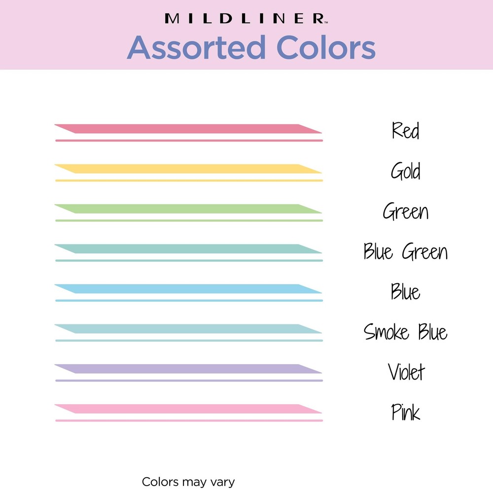 Zebra Pen Mildliner Dual-Tip Highlighter 1 Count (Pack of 8), Assorted C