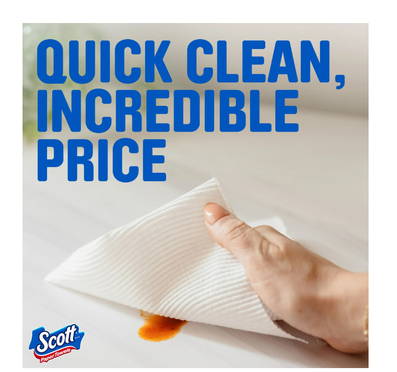 Choose-A-Sheet Paper Towels, 6 Double Rolls Strong & Absorbent