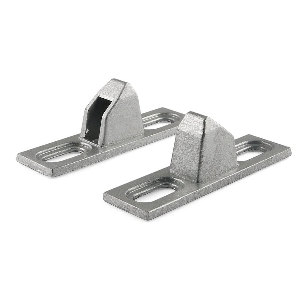 E-outstanding 2 Pcs Sliding Door Keeper Glass Lock Silver