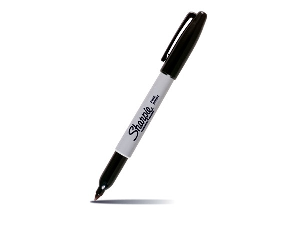 Sharpie Permanent Markers Fine Point Black 5-Pack
