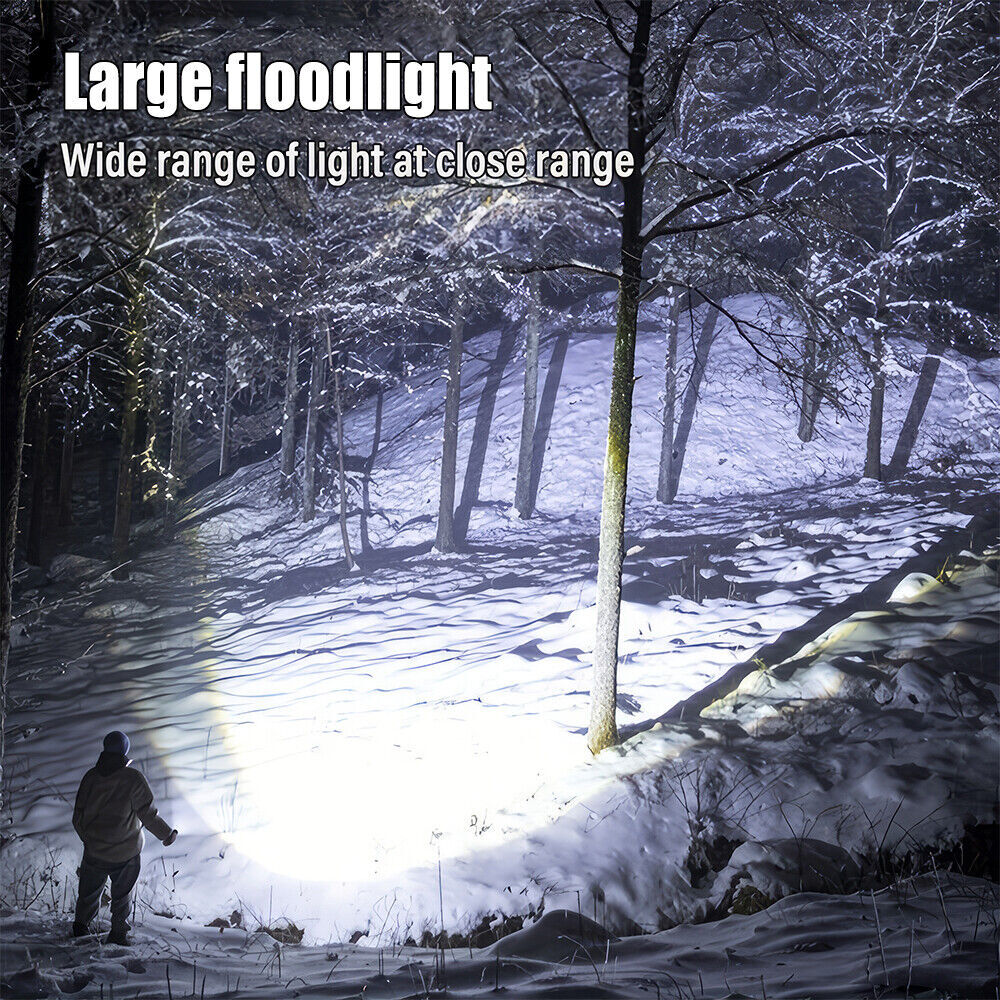 3000000LM Super Bright Solar Rechargeable LED Spotlight Flashlight Searchlight