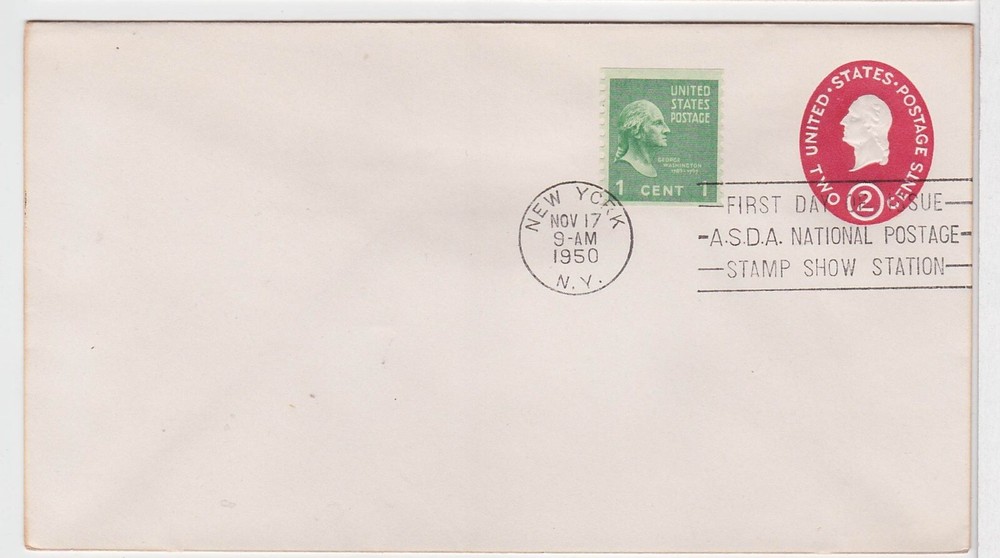 TurtlesTradingPost- George Washington Two Cent FDC #U533 1950