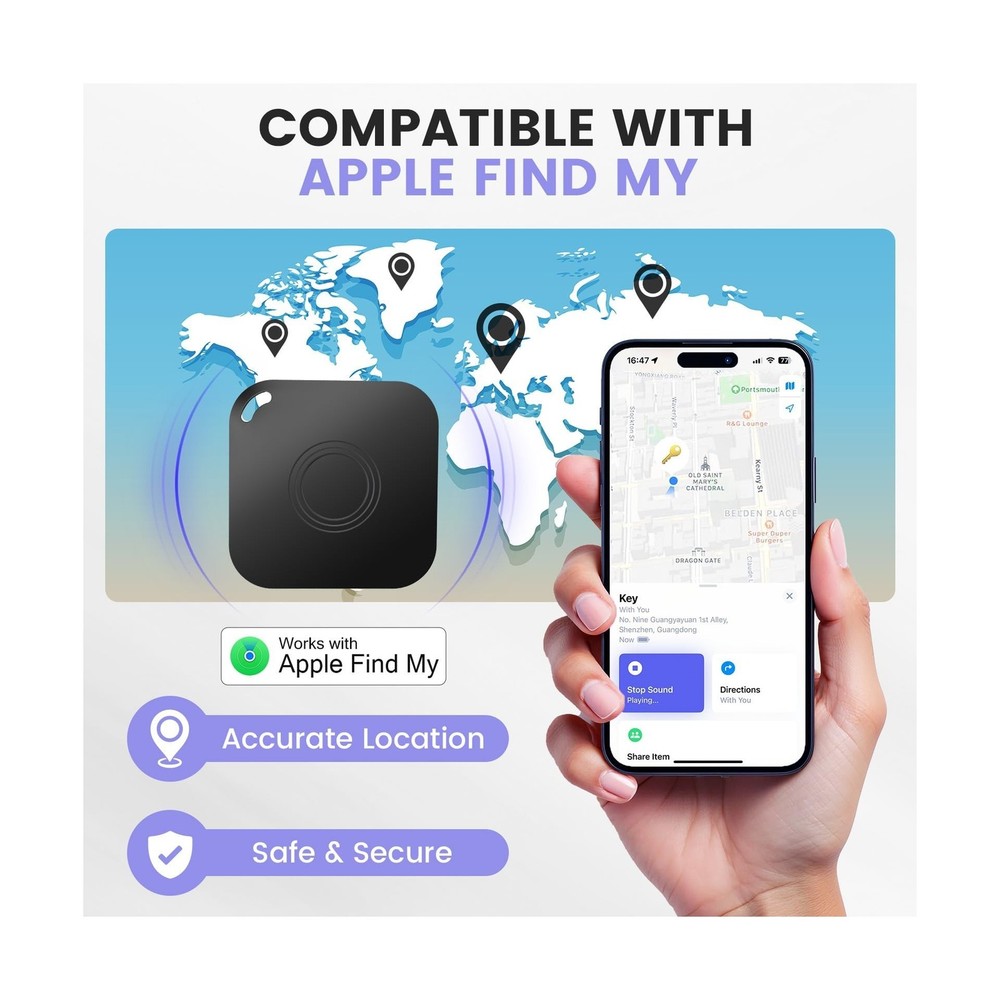 4 Pack Air Tracker Tag, Smart Bluetooth Luggage Tracker Compati... USA FAST SHIP
