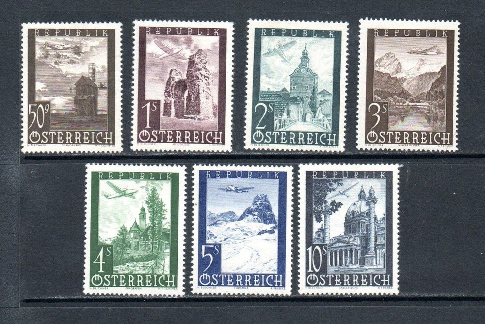 AUSTRIA M/M 1947 SG1017-1023 AIR
