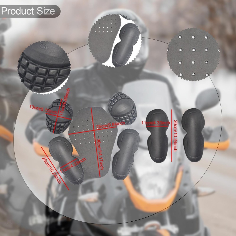 7x Shoulder and Elbow Pads Motorcycle Riding Protector