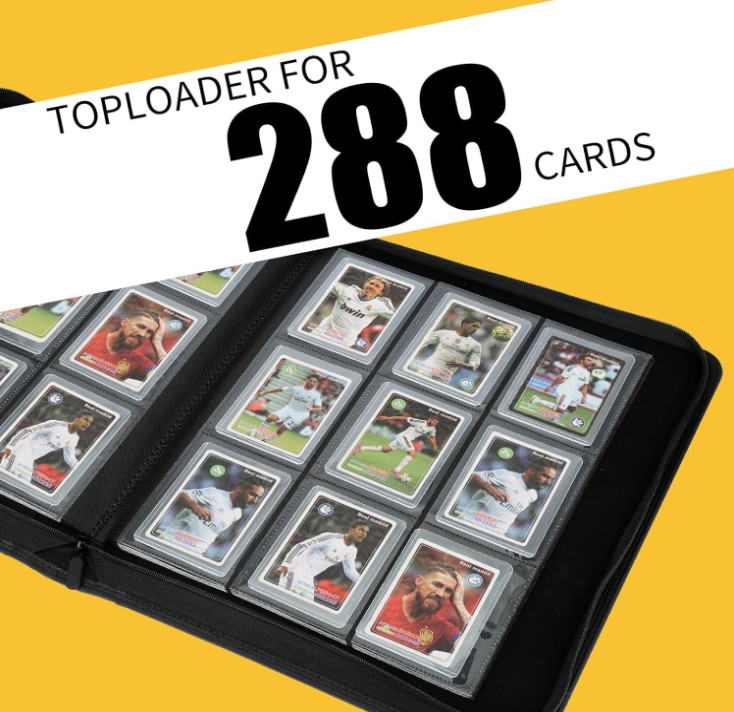 Toploader Binder Holds 288 Toploaders 9 Pocket Top Loader Binders with Sleeves..