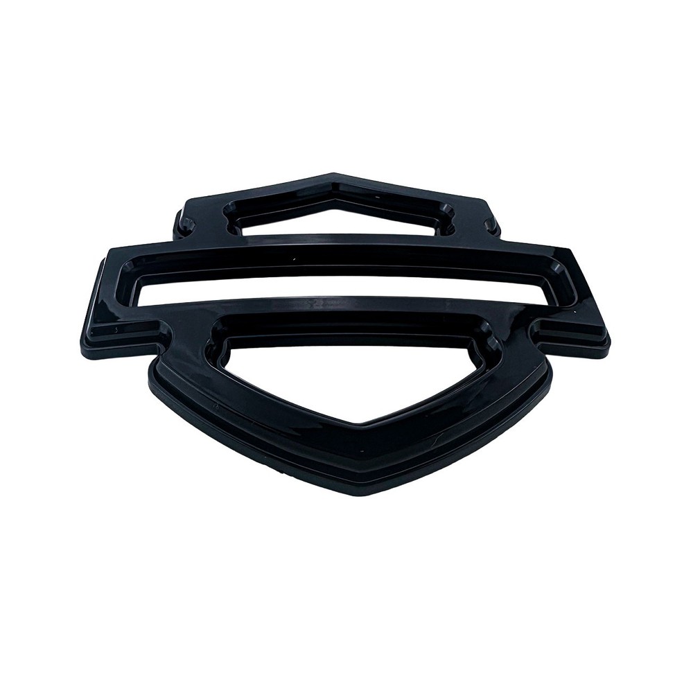 2Pc Custom Tank Emblems Gloss Black Double Layer 5 or 6 gal tank CVO