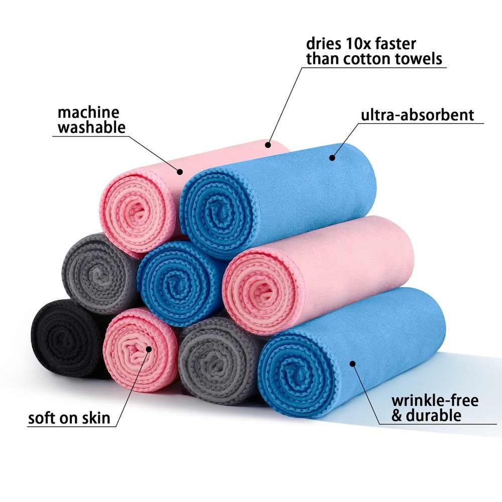 DoreenBeads Sweat Absorbing Handkerchiefs, 5Pcs Small Quick Drying Microfiber...