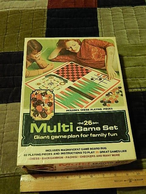 1976 Multi Game Set ~ Athol Research Co. ~ Chess Backgammon Bingo ~ FREE SHIP.