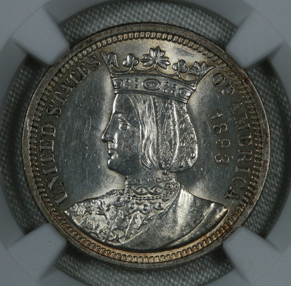 1893 .25 Isabella Commemorative. NGC Uncirculated