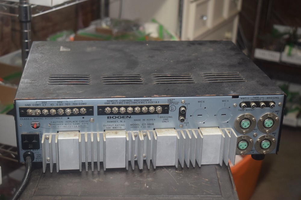 Bogen CT-100B Microphone Mixer /Amplifier - Tested and Working = 100 Watt