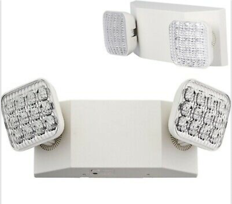 6 Pack LED Emergency Exit Light Adjustable 2 Head With Battery Back-up UL 924